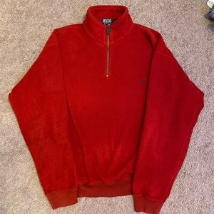 Polo Ralph Lauren Classic Red Pullover Half-Zip Jacket | Size: Small